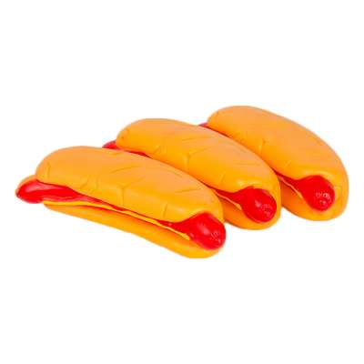 Best Selling Hot Dog Design Indestructible Interactive Pet Toy Pet Food Toy With Sound