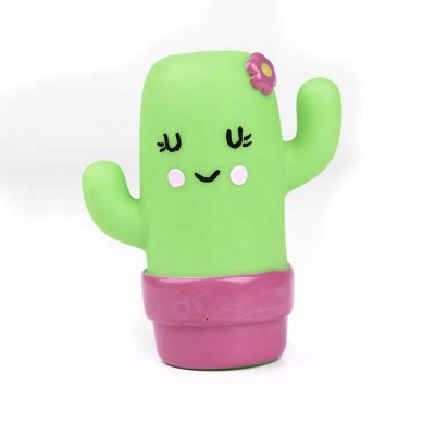 High Quality Cactus Shape Pet Squeaky Toy Lovely Vinyl Bite Resistant Dog Toy