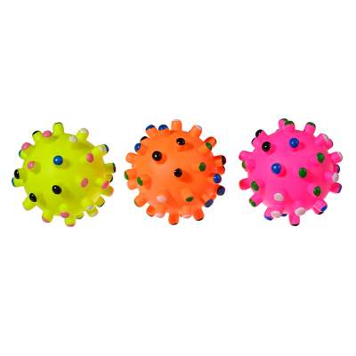 Squeaking Sound Interactive Puppy Chewing Toys Training Playing Teeth Cleaning Dog Toy Pet Rubber Color Balls Toys