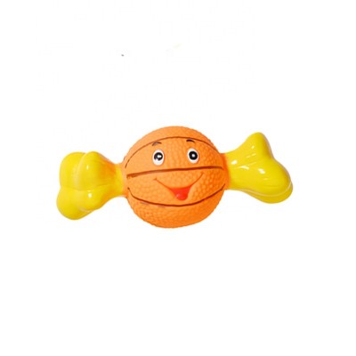 Pet Supply Durable Rubber Basketball Bone Shape Molar Teeth Clean Interactive Chew Toys For Small Dog Cat