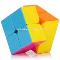 50mm Boys 2x2 Speed Cube Stickerless Magic Cube Puzzle Toys Colorful