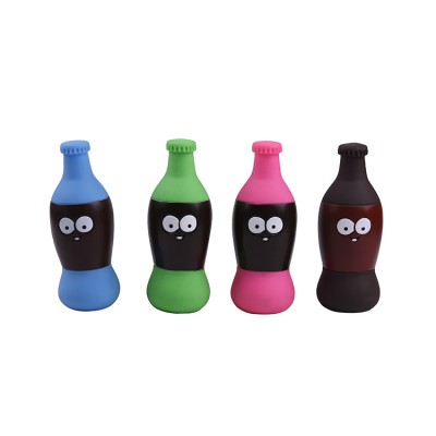 Smiley Bottle Shape Dog Chew Toy Indestructable, Squeaky Dog Chew Toy