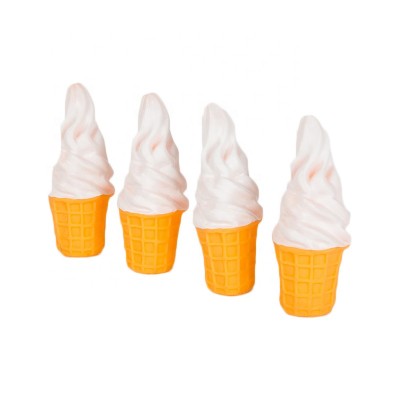 Pet Dog Durable Ice-cream Cone Shaped Pet Soft Vinyl Food Toy Squeaky Pet Toy